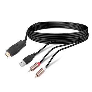 192KHz HDMI eARC/ARC to RCA Audio Converter for TV to Soundbar, Plug & Play 3.7ft/1.15m eARC to RCA L/R Stereo Cable Audio Extractor Adapter Splitter for Sound System Home Theater [PCM Only]