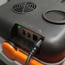 Electric Car Cooler and Warmer 35 Quart(33 Liter) Capacity with Draw bar and Wheels, Thermoelectric Iceless Cooler for Travel, Camping, Vehicles, Truck, Home - 12V DC and 120V AC