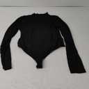 Avidlove Bodysuits for Women Mock Neck Shapewear Body Suit Long Sleeve Leotard Mesh Going Out Tops Concert Outfits (X-Large, Black)