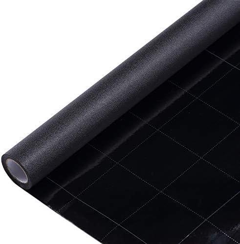 VELIMAX Static Cling Total Blackout Window Film Privacy Room Darkening Window Tint Black Window Cover 100% Light Blocking No Glue (29.5 x 78.7 inches)