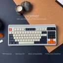 Womier Low Profile Keycaps - PBT Shine Through Keycaps 60 65 75 100 Percent, Retro Keyboard Key caps Full Size for Cherry Gateron MX Switches Mechanical Keyboard, Retro Carbon Color