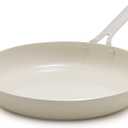 GreenPan Nova 12” Nonstick Frying Pan Skillet, PFAS-Free Ceramic Cookware, Durable Fast Heating, Induction Ready, Omelet & Eggs, Oven Safe to 600F, Dishwasher Safe, Cream White