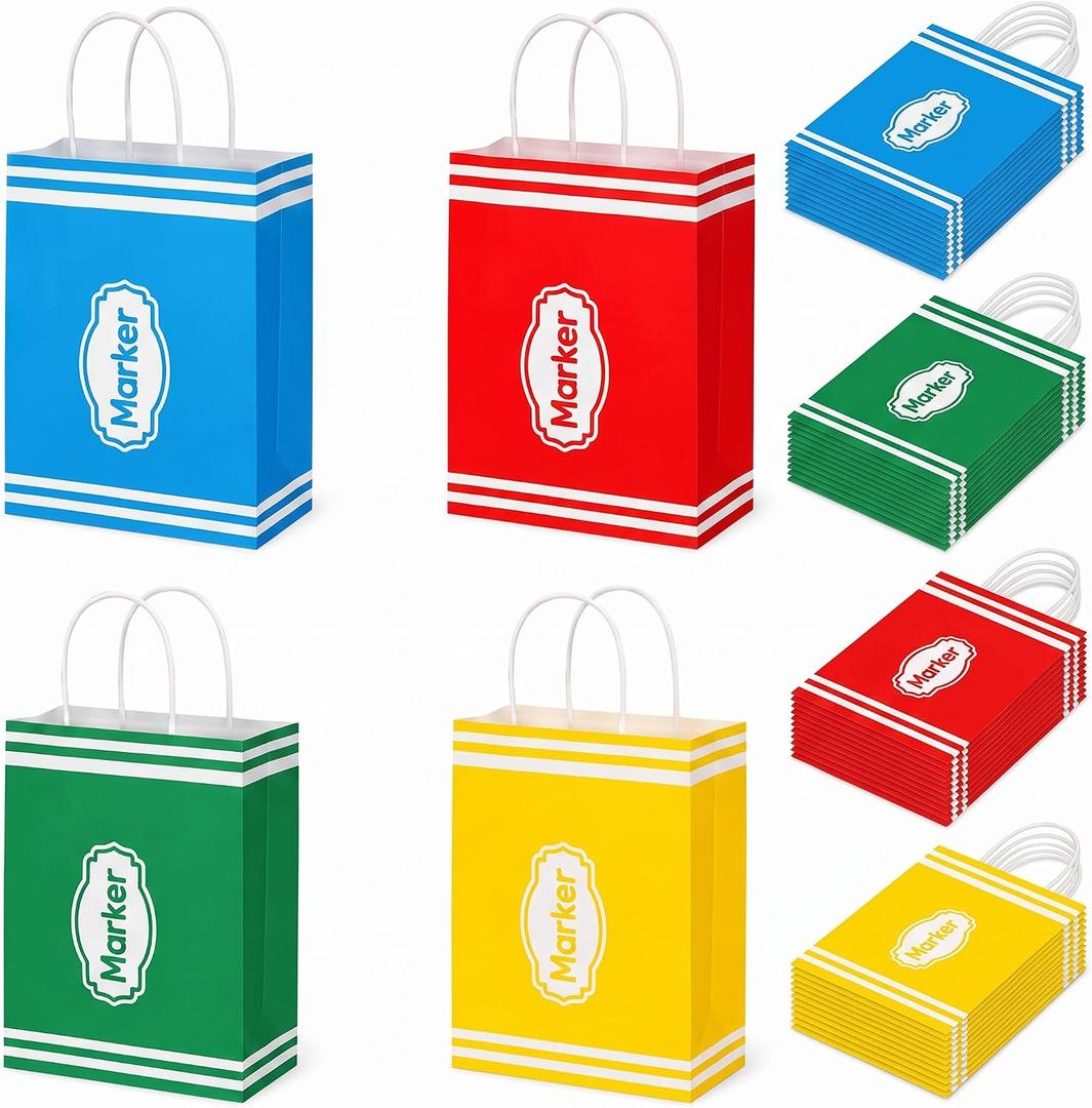 2 x Kolldenn 36 Pcs Marker Back to School Gift Bags with Handle, 1 Count