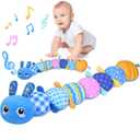 KMUYSL Baby Toys 0-6 6-12 Months, Sensory Music Animal Stuffed Toy for 0 1 2 3 4 5 6+ Months, Plush Toy with Crinkle and Rattles for Infant Newborn, Tummy Time Toys Gifts for 0-3-6-12 Month