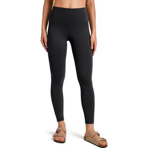 Colorfulkoala Dreamlux No Front Seam Leggings for Women 25"/28" Inseam, High Waisted Buttery Soft Yoga Pants (Small, Black Ink)