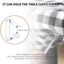 Tablecloth 24 Packs Table Cloth Holder Clips,Transparent Plastic Clear Table Clips,Outdoor Tablecloth Clips for Home Wedding Meeting Party Camping Picnic Indoor Outdoor EventsLarge-24Pcs