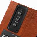 Elimavi Powered Bookshelf Speakers, 30W X 2 Turntable Speakers with 4 Inch Woofer, Record Player Speakers with AUX Input for PC and TVs,Wood Grain Color for Wall Mounting