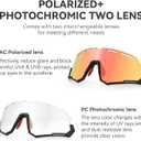 ROCKBROS Mountain Bike Glasses for Men Cycling Glasses with Interchangeable Polarized + Photochromic Lenses Sport Sunglasses