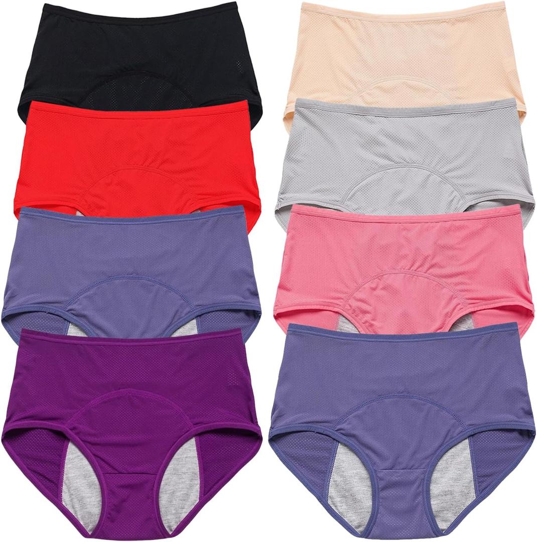 2026 Upgrade Leakproof Ladies Underwear, Incontinence Underwear for Women, Leak Proof Panties for Women Over 60 (XXX-Large) (8 Color)
