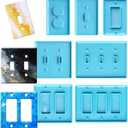 7Pcs Light Switch Cover Resin Molds,Switch Socket Panel Plaster Mold for Epoxy Resin,Switch Plate Silicone Mould Outlet Cover Molds for DIY Crafts Making Home Decor