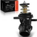 A-Premium Engine Coolant Thermostat Housing Assembly with Seal Compatible with Volkswagen Jetta, Jetta City, Passat, Golf, Tiguan, Beetle, CC, Eos, GTI & Audi A4, Q5, Q7, A5, A6, A3, Q3, TT Quattro