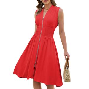 GRAPENT Elegant Dresses for Women a Line Dresses for Women Semi Formal Dress Elegant Dress Red Small US Size 4-6 (Red, S)