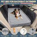 Dog Car Bed, Non-Slip Backseat Extender Pet Mat, Removable Washable Dog Bed for SUVs, Sedans & Trucks, Anti-Slip Travel Bed for Dogs, Easy Clean & Scratch-Proof & Comfort Light Gray (50"L24.6"W2"H))