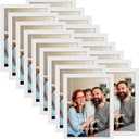 Giftgarden 5x7 Picture Frame Set of 18, Lightweight 5 by 7 Frames Bulk for Gallery Wall Photo Hanging and Tabletop Display, White