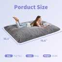 Hobestluk 3 in 1 Bean Bag Chair Giant Bean Bag Chairs Convertible Bean Bag Floor Cushion with Machine Washable Cover, Beanbag Chairs for Adult (Grey)