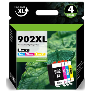 902XL Ink Cartridge Combo Pack for HP 6958 6970 Printer Compatible for HP 902 HP902 XL HP902XL to OfficeJet 6978 6968 6960 6975 6956 6961 6963 6964 6962 6950 6954 6951 Black Cyan Magenta Yellow