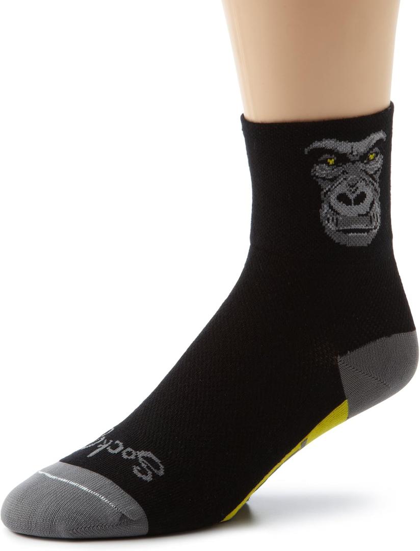 SockGuy Men's Silverback Socks (Black, L)