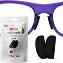 Setex Gecko Grip 1.8mm Thick Anti Slip Eyeglass Nose Pads, (5 Black Pair) USA Made, 2500 Innovative Microstructured Fibers per Nose Pad, 1.8mm x 7mm x 16mm