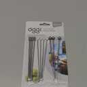 OGGI Metal Cocktail Picks Sticks 12 pcs - Stainless Steel Martini Picks, Reusable Metal Cocktail Skewers, Martini Sticks for Olives, Appetizers, Bloody Mary, 4.25" / 11cm