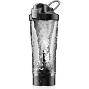 FANS-ONE Premium Electric Protein Shaker Bottle, 24 oz Lockable Blender Shaker Bottles, Made with Tritan, BPA Free, USB Rechargeable Mixer Blender Cup for Protein Shakes, Black