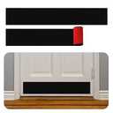 Self Adhesive Door Kick Plate 28 inches Acrylic Peel and Stick On Decorative Plates Pets Scratches Protector for Doors, 1/10 inch Thickness 8"x 28" Black