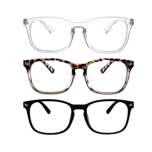 hoyuwak 3 Pack Reading Glasses Blue Light Glasses Square Lightweight Reading Glasses for Women Men Fashion