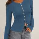 PRETTYGARDEN Womens 2025 Fall Cardigan Sweaters Lightweight Long Sleeve Button up Ribbed Knit Tops Winter Fashion Clothes (M)