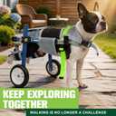 Lightweight and Adjustable Dog Wheelchair for Back Legs, Dog Carts with Wheels for Disabled Dogs, Thick Harness Support Mobility Cart for Pets (Blue, XSLW)
