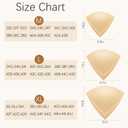 Sticky Bra Inserts-Double Sided Adhesive Lifting Bra, Lightly Padded & Invisible Support for Large Breasts (Beige, L)