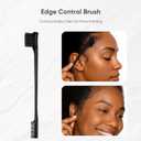 2 x Boar Bristle Slick Back Brush for Smooth Flyaways, For fine to medium hair, Sleek Ponytail, Buns, Small Brush for Smoothing Edge Baby Hair Rat Tail Combs Parting Combs