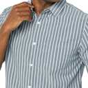 Amazon Essentials Men's Slim-Fit Short-Sleeve Poplin Shirt (Gray, L)