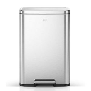 EKO Madison Matte Stainless 50 Liter/13.2 Gallon Step Trash Can w/Inner Liner - Fingerprint Resistant Finish