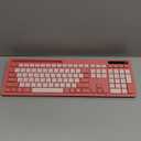 Wireless Keyboard and Mouse Combo Rose Pink, Vivefox USB A & Type C Cute Wireless Keyboard with Phone Holder, Compatible for Mac, MacBook/Air/Pro Windows Computer Heartbreaker Rose