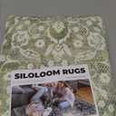 SILOLOOM Vintage Washable Runner Rug 2'x6', Sage Green Beige Runners for hallways, Super Soft Kitchen Runner Rug Non Slip, Printed Faux Wool Floral Thin Carpet Runner for Entryway Laundry Room Bedroom