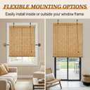 HIAPES Bamboo Blinds for Interior Window, Bamboo Shades for Indoor Windows, Custom Size, Easy Install Roller Shades for Indoor Window and Outdoor Patio