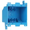 XIUTE 2-Gang PVC Old Work Retrofit Standard Switch/Outlet Wall Electrical Box,Non-Metallic 2 Gang Junction Box,Blue 25 cu. Inches,ETL Listed,1PCS