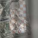 Checkered Phone Case for iPhone 15 Pro Max, Compatible with MagSafe, Aesthetic Checkerboard Cute Magnetic Design Hybrid 2-Layer Hard Shell Cover for Women, Brown