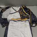 NewFuzzy Girls Cosplay Costume, Popular Singer Stage Outfit, Black Printed, for Ages 3-12 (Black-B, 7-8Years)