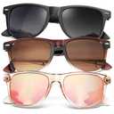 KALIYADI Womens-Sunglasses Polarized Sunglasses Womens: Retro Trendy Sun Glasses with UV400 Protection for Travel Driving