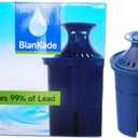 Elite Water Filter(Lasts 6 Months) Replacements for Brita Pitcher Water Filter and Dispensers and More, Efficient Long-Life, Reduce Chlorine (Taste and Odor) and Lead, BPA FREE - 2 Pack(Blue)