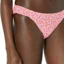 3 x Amazon Essentials Women's Side Tab Bikini Swimsuit Bottom (X-Large, Pale Peach Micro Floral)