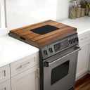 Stove Top Cover for Electric Stove 30"x22" - Solid Acacia Wood Noodle Board for Gas Stovetop - Stove Burner Cover with Removable Dishwasher-Safe Cutting Board - Reversible Wooden Cooktop Protector