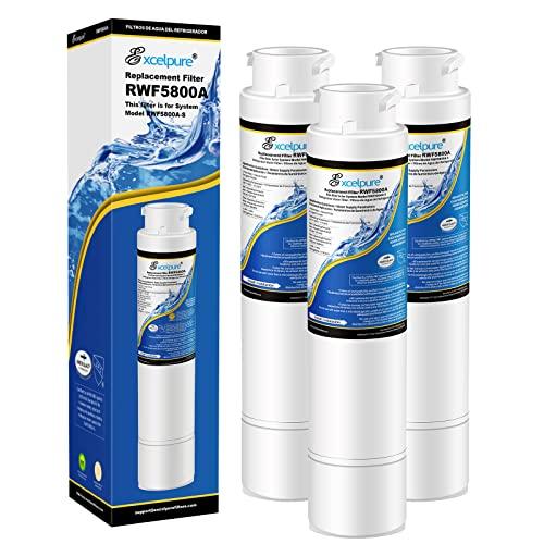 Refrigerator Water Filter Replacement for Frigidaire EPTWFU01 EWF02 Pure Source Ultra II, PureSource Ultra 2, RWF5800A, SCWFTCTO, GP006, EPTWFUO1, MR022, JO22, BO022, TH-01, DE022, 1007 3PACK