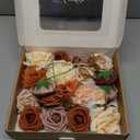 Ling's moment Terracotta Artificial Flowers Greenery Grand Box Set, Burnt Orange & Pink Fake Flower for DIY Wedding Bridal Bouquet, Centerpieces Decor, Floral Arrangement Decor, etc.