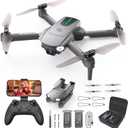 Foldable Drone with Camera for Kids Beginners - Remote Control Helicopter Toys Gifts for Boys Girls, 1080P HD FPV RC Drones with 2 Batteries, One Key Start, Carrying Case, Gesture Selfie, Dark Grey