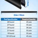 Biggun Coping Strips for Overlap Above Ground Pool Liners- Easy to Install Swimming Pools Liner Lock Clip Replacement for 18ft/21ft Round or 12 * 24ft Oval Pool(Qty 33)
