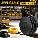 Upgraded 415D Wire Dispenser Wheel, Dual Capacity 2-Reel Wire Dispenser with Easy Grip Handle & Aluminum Reel, Compatible with 250ft 14/2 14/3 14/4 12/2 12/3 10/2 Electrical Wire Rolls