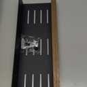 Small Bathroom Shelf Wall Mounted Organizer,Rustic Farmhouse Walnut Solid Wood Floating Corner Shelf with Border for kitchen Bedroom Laundry Room