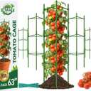 6 Pack Tomato Cages for Garden, Up to 48in (4FT) Trellis
Adjustable Garden Stakes Tomatoe Trellis for Pots, Tomatoes Plant Support for Raised Garden Bed & Climbing Vegetables Flowers