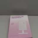 FUNTOUCH Rechargeable Lighted Mirrors for Makeup, 2000mAh, 10X Magnification/3 Color Lighting Portable Tabletop Cosmetic Make Up Mirror, 360 Rotation Led Light up Mirrors with Storage,White